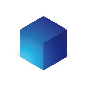 Empty colorful vector cube Stock Illustration