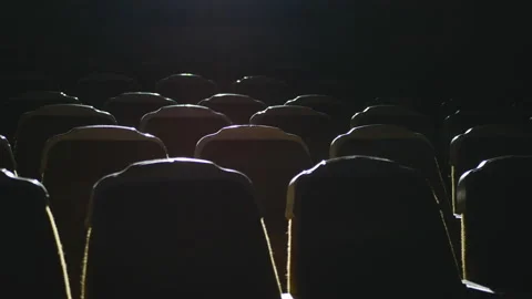 Empty comfortable seats in the cinema. Empty seats in the cinema. Stock Footage 101100451