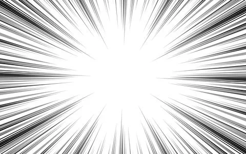 Empty comic book graphic art frame on white background, high speed line mov.. イラスト素材