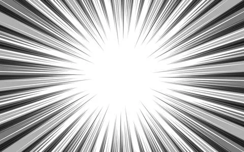 Empty comic book graphic art frame on white background, high speed line mov.. イラスト素材