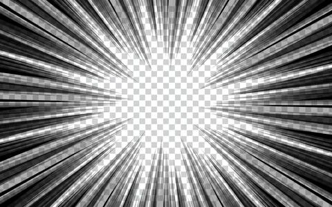 Empty comic book graphic art frame on white background, high speed line mov.. Stock Illustration