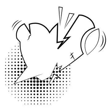 Empty comic bubble and element with black halftone shadows. Vector illustra.. Stock-Illustration