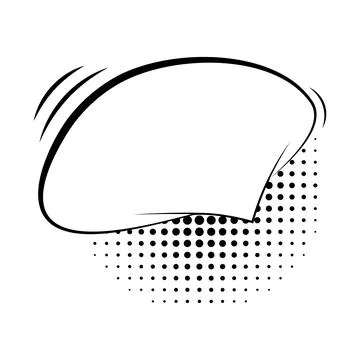 Empty comic bubble and element with black halftone shadows. Vector illustra.. Stock Illustration