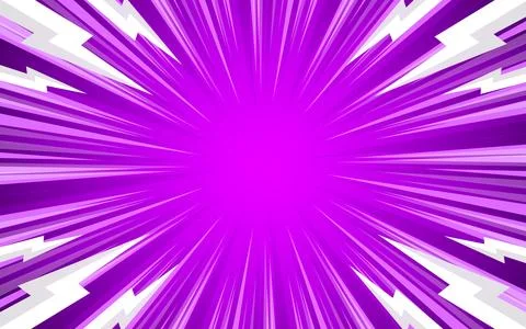 Empty comic cartoon thunder flash background. vector illustration. Illustrazione stock