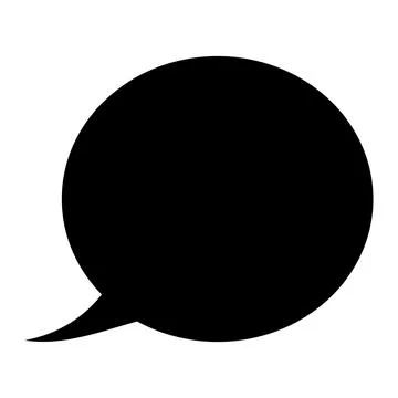 Empty comic speech bubble icon. Black speech bubble icon. Vintage design Stock Illustration