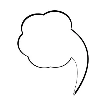 Empty comic speech bubble Illustrazione stock