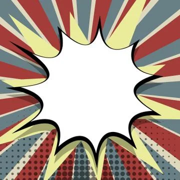 Empty comic speech bubble Pop Art Stock Illustration