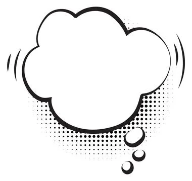 Empty comic speech cloud. Thought bubble template Stock Illustration