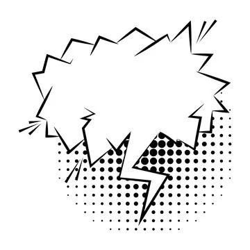 Empty comic style speech buble.Design elements for poster, t shirt, banner... Ilustración de archivo