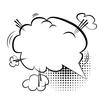 Empty comic style speech buble.Design elements for poster, t shirt, banner... Ilustración de archivo