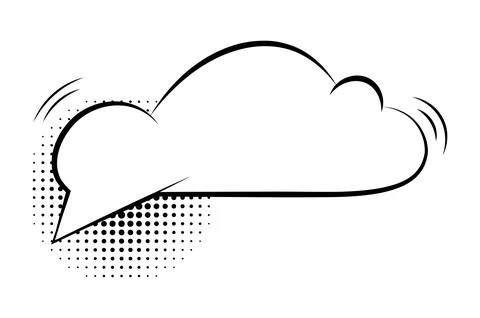 Empty comic style speech buble.Design elements for poster, t shirt, banner. V Ilustración de archivo