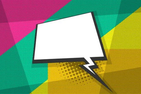 Empty comic text speech bubble Pop Art Style Stock-Illustration