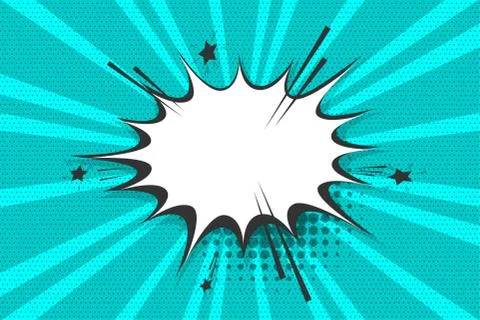 Empty comic text speech bubble Pop Art Style Illustrazione stock