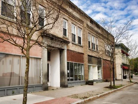 Empty commercial block Stock Photos