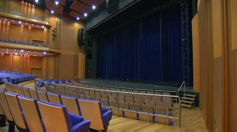 Empty concert hall awaits visitors. Stock Footage