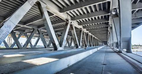Empty concrete bridge construction Stock Photos