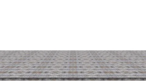 Empty concrete flooring top isolated on white background for display or mocku Stock Illustration