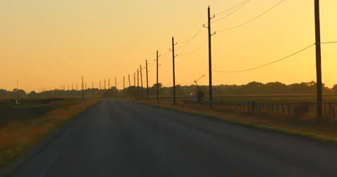 Empty Concrete Road During Sunset Vídeos de archivo 130940892