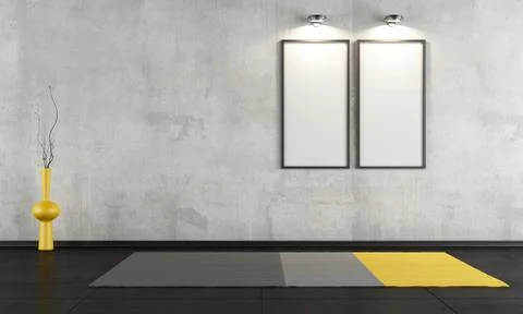 Empty concrete room Stock Illustration