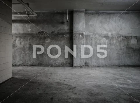 Empty concrete room interior Stock Photos