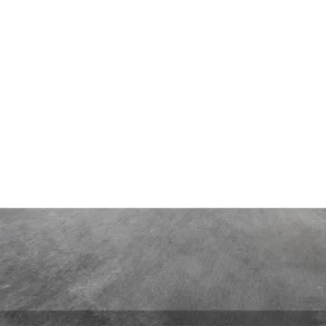Empty concrete table on isolated white and background. Stock Photos