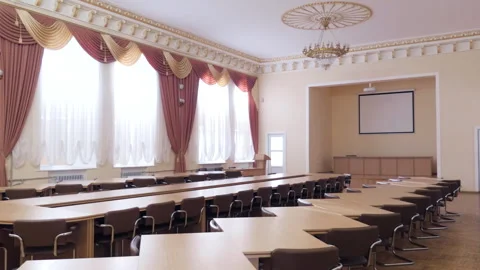 Empty Conference Room Before Event Stock Footage 256813224