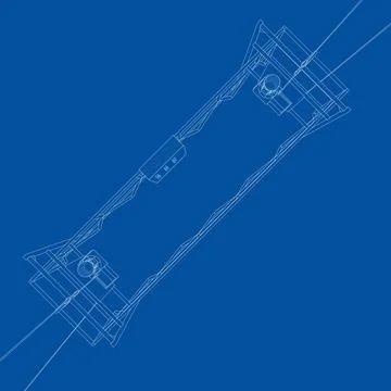 Empty construction elevator. Vector Illustrazione stock