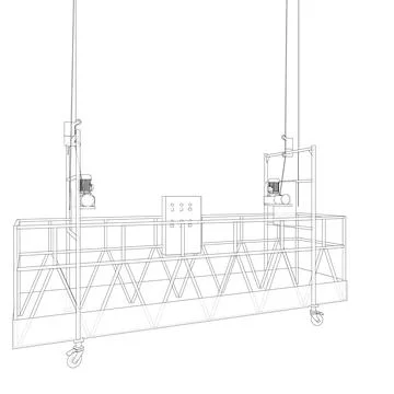 Empty construction elevator. Vector Illustrazione stock