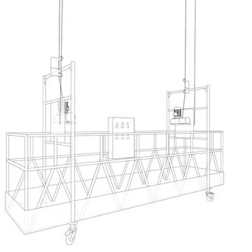 Empty construction elevator. Vector Ilustración de archivo
