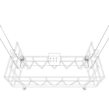 Empty construction elevator. Vector Illustrazione stock