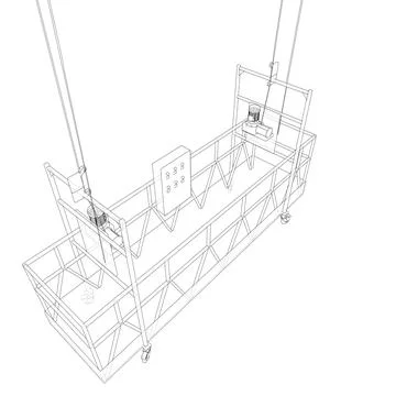Empty construction elevator. Vector Illustrazione stock
