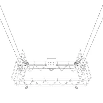 Empty construction elevator. Vector Illustrazione stock