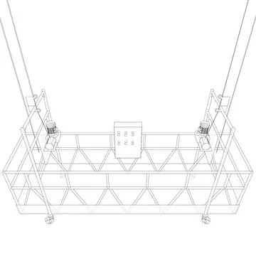 Empty construction elevator. Vector Illustrazione stock