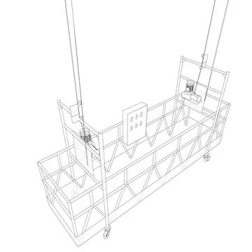 Empty construction elevator. Vector Illustrazione stock