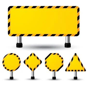 Empty construction sign Stock Illustration