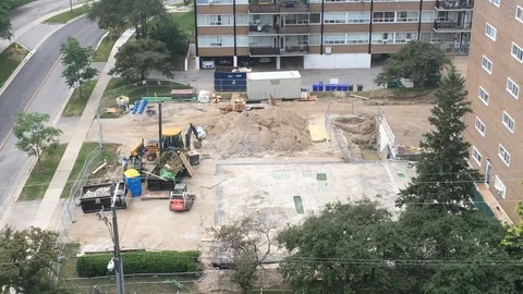 Empty Construction Site Stock Footage 100740251