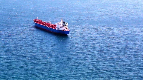 Empty container cargo ship in the open Atlantic ocean Stock Footage 49670909