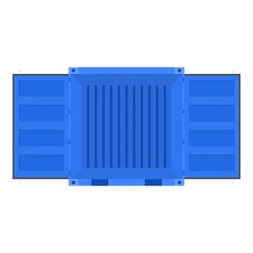 Empty Container Flat Illustration. Clean Icon Design Element on Isolated Wh.. Stock Illustration