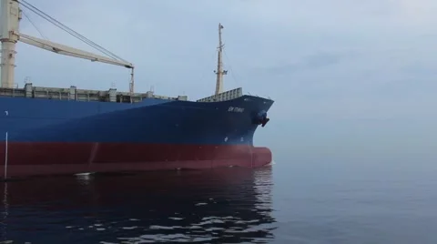 Empty Container Ship Stock Footage 41228294
