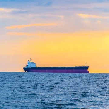 Empty container ship Foto stock
