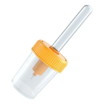Empty Container for Urine with Vacuum Urine Tube. 3D rendering Stock Illustration