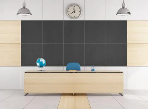 Empty contemporary classroom Stock Illustration