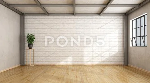 Empty contemporary loft Stock Illustration