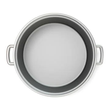 Empty cooking pot. Top view. 3D Stock Illustration
