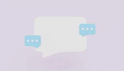 Empty copy space for promotion, White Speech Bubble template for text Stock Illustration