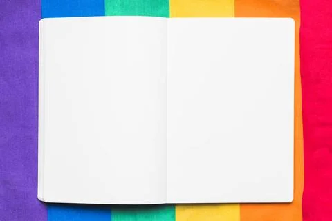 Empty copybook rainbow background empty copybook rainbow background. Beaut... Foto stock
