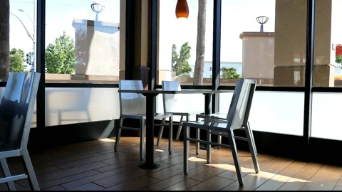 Empty Corner in a Cafe Stock Footage 156678169