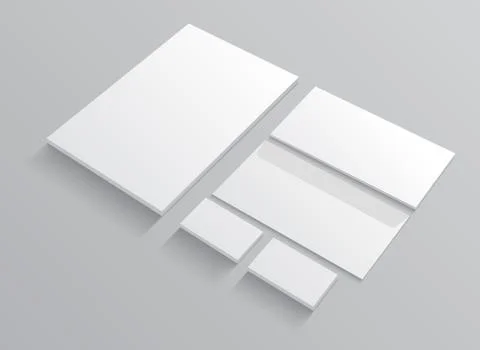 Empty corporate identity set template on gray Illustrazione stock