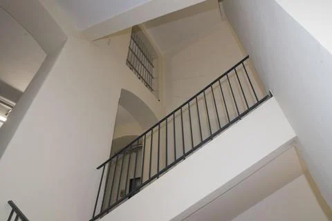 The empty corridor of a prison Stock Photos