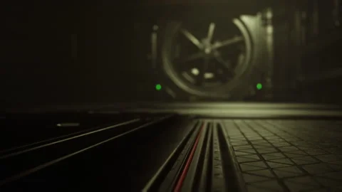 Empty corridor with reflective wall Stock Footage 238996637